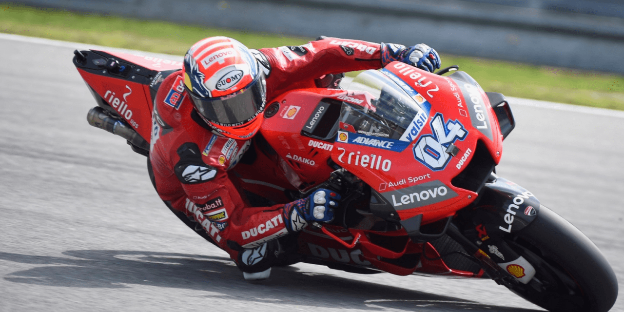 Andrea Dovizioso Steps Onto The Podium