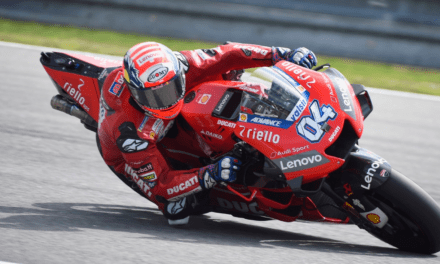 Andrea Dovizioso Steps Onto The Podium