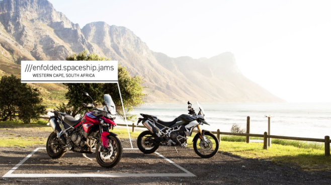 Triumph Riders Can Now Explore The World With What3words