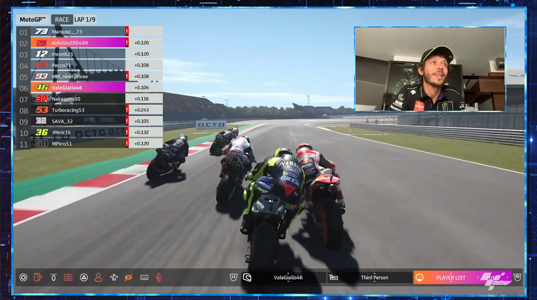 Valentino Rossi Scores First Virtual MotoGP