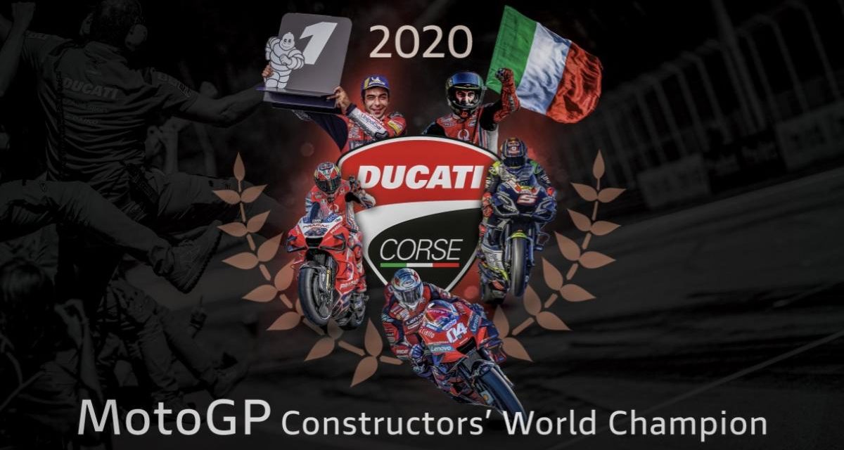 Ducati Crowned 2020 MotoGP Constructors’ World Champion