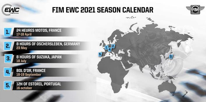 2021 Endurance World Championship Calendar