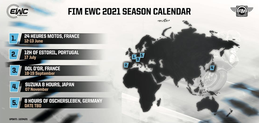 REVISED 2021 FIM EWC CALENDAR