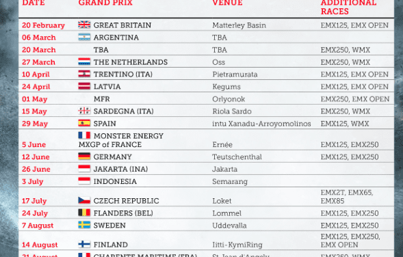 2022 FIM MOTOCROSS CALENDAR
