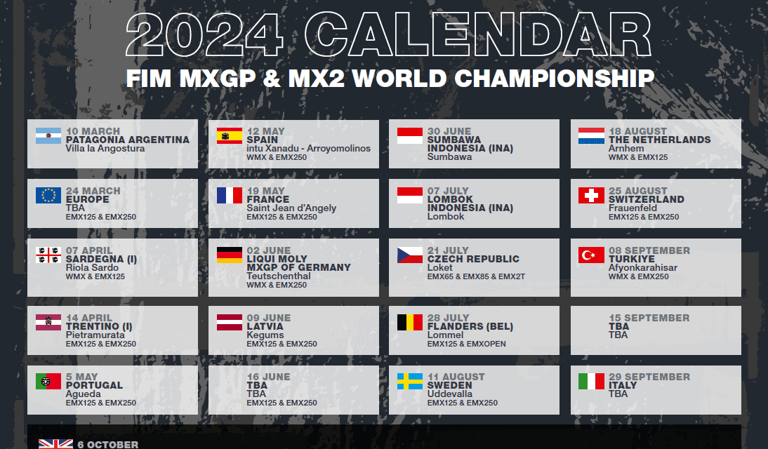 2024 MXGP Provisional Calendar Announced