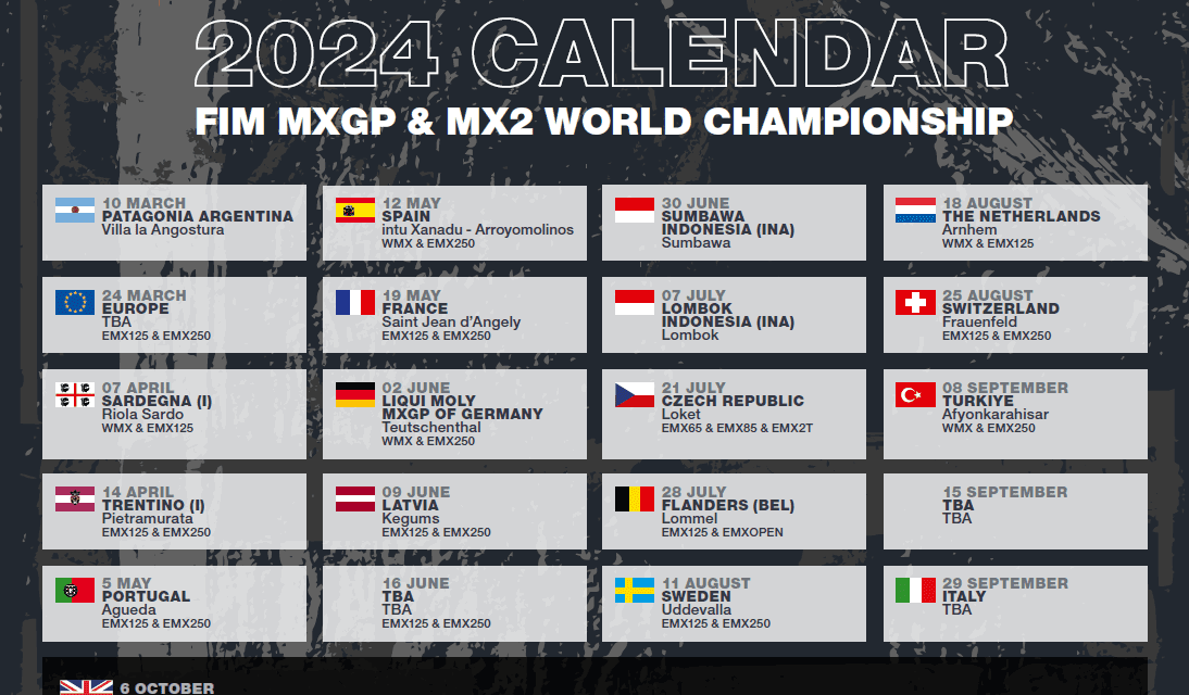 2024 MXGP Provisional Calendar Announced