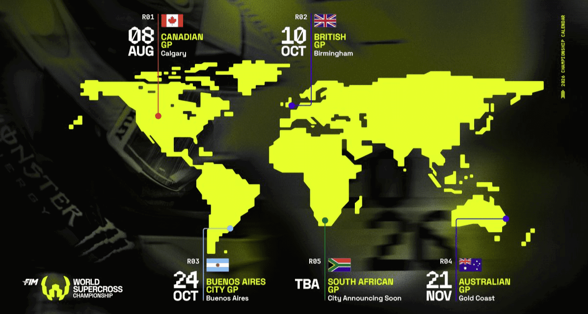 WSX 2026 Season Calendar